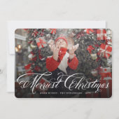 メリーファンシーChristmas Script書道写真 シーズンカード (正面)