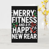 メリーフィットネス ハッピーニューアール ワークアウト フィットマス クリスマス カード (黄色い花)