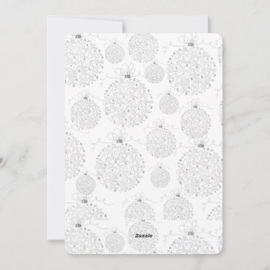 メリーフェイクス・クリスマス写真とシルバーリーフ シーズンカード (裏面)