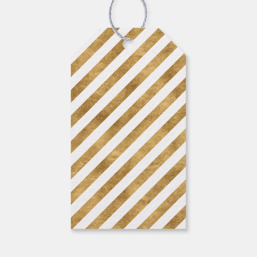 メリーフェイク金ホイルパーソナライズされたクリスマス ギフトタグ (裏面)