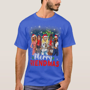 メリーフレンドスマスブラックアフロ誇りを持ったアフリカサンタXm Tシャツ