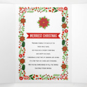 メリーフローラ縁ど写真 三つ折りクリスマスカード (内部中)