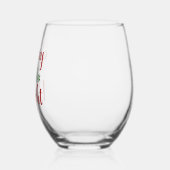 メリーブライトクラシッククリスマスホリデー ステムなしワイングラス (左)