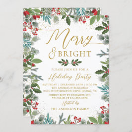 & メリーブライトグリーナリーホリーベリーホリデー 招待状