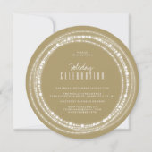 & メリーブライトスパークルスシックホリデーパーティー招待状 招待状 (正面)