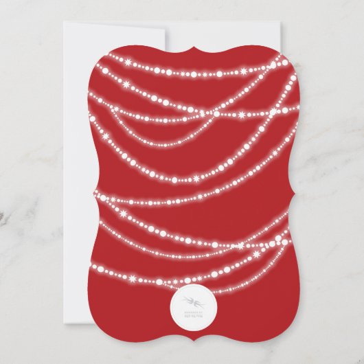 & メリーブライトスパークルスシックホリデーパーティー招待状 招待状 (裏面)