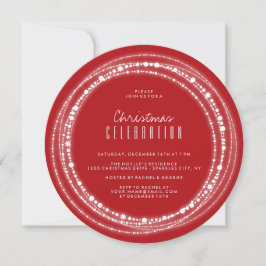 & メリーブライトスパークルスシックホリデーパーティー招待状 招待状