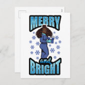 & メリーブライトパジャマメラニンX-masセーターシエスタ シーズンポストカード (正面/裏面)