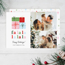 & メリーブライトレトロファミリーホリデーカード シーズンカード