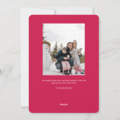 & メリーブライトレトロマゼンタホリデーフォトカード シーズンカード (裏面)