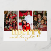 メリーブライト3枚写真 ホワイトゴールド 箔シーズンカード (正面)