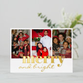 メリーブライト3枚写真 ホワイトゴールド 箔シーズンカード (立ち正面)