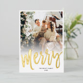 メリーブラシスクリプト最小縦写真実在 箔シーズンカード (立ち正面)