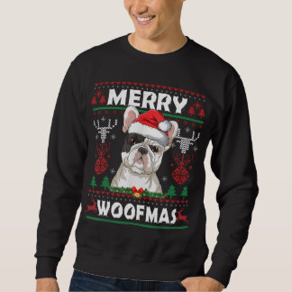 メリーブルドッグフランスのクリスマスドッグ恋人 スウェットシャツ