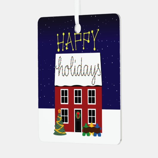 メリープルホームフォーザホリデーズメタルオーナメント メタルオーナメント (正面左)