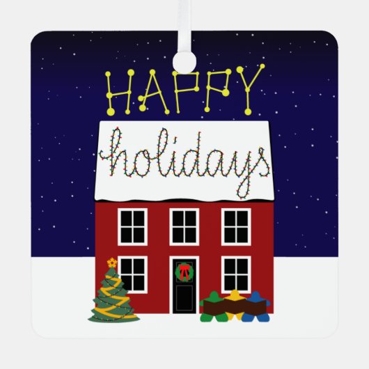 メリープルホームフォーザホリデーズメタルオーナメント メタルオーナメント (正面)