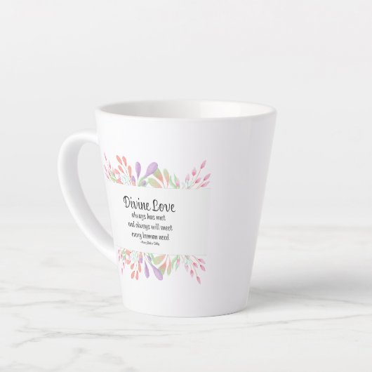 メリーベイカーディディバインインスパイアラブ引用文 カフェラテマグ (左アングル)