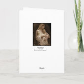 メリーベビーイエス・キリストおよび子ヒツジ カード (裏面)