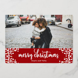 メリーベリークリスマスフォイルホリデーカード 箔シーズンカード