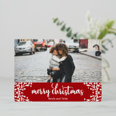 メリーベリークリスマスフォイルホリデーカード 箔シーズンカード (立ち正面)