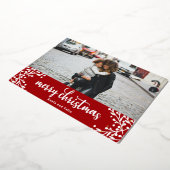 メリーベリークリスマスフォイルホリデーカード 箔シーズンカード (回転した状態)