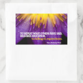 メリーペティボーンプール感動的引用文"脳" 長方形シール (バッグ)