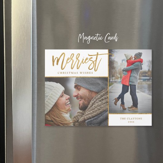 メリーホイル2フォト磁気クリスマスカード