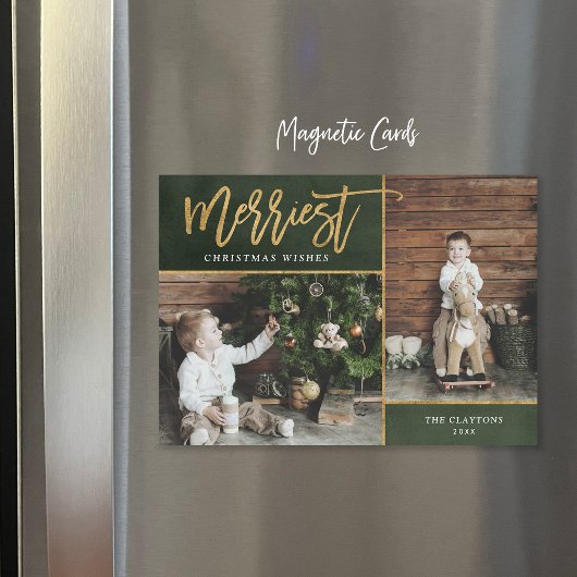 メリーホイル2フォト磁気クリスマスカード