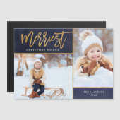 メリーホイル2フォト磁気クリスマスカード (正面/裏面)