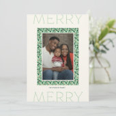 メリーホリーデイズ ホリデー フォト カード(グリーン) シーズンカード (スタンド正面)