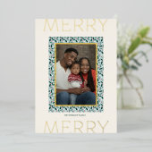 メリーホリーデイズ ホリデー フォト カード（ゴールド） (立ち正面)