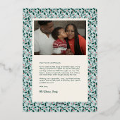 メリーホリーデイズ ホリデー フォト カード（ゴールド） (裏面)