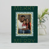 メリーホリーデイズ ホリデー フォト カード（パイン ゴールド） (立ち正面)