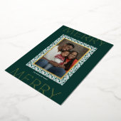 メリーホリーデイズ ホリデー フォト カード（パイン ゴールド） (回転した状態)