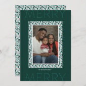 メリーホリーデイズ ホリデー フォト カード (松) (正面/裏面)