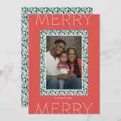 メリーホリーデイズ ホリデー フォト カード（赤） シーズンカード (正面/裏面)