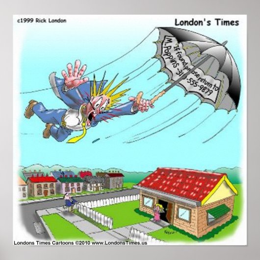 メリーポピンズ傘おもしろい収集アートポスター ポスター (正面)