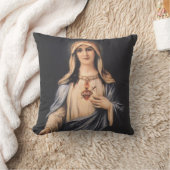 メリーマドンナヴァージンの母の完全なハート クッション (ブランケット)