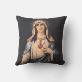 メリーマドンナヴァージンの母の完全なハート クッション (裏面)