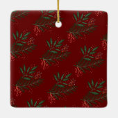 メリーマーンのクリスマス写真植物体 セラミックオーナメント (裏面)