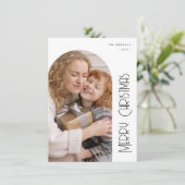 メリーミニマルクリスマスのアーチフォト&コラージュ シーズンカード (スタンド正面)