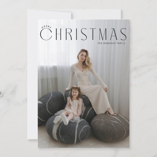 メリーミニマルクリスマスポートレート シーズンカード (正面)