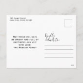 メリーミニマルクリスマス台本ファミリー2写真 シーズンポストカード (裏面)