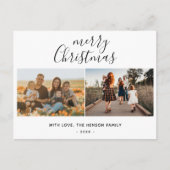 メリーミニマルクリスマス台本ファミリー2写真 シーズンポストカード (正面)