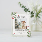 メリーミニマルクリスマス家族写真 シーズンカード (スタンド正面)