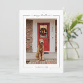 メリーミニマルクリスマス星写真ホリデーカード シーズンカード (スタンド正面)