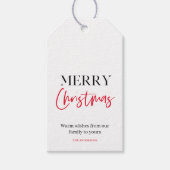 メリーミニマルクリスマス赤と黒 ギフトタグ (正面)