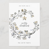 メリーミニマルスオーガニック・クリスマス・スターリース写真 シーズンカード (正面)