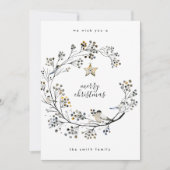 メリーミニマルスオーガニック・クリスマス・スターリース写真 シーズンカード (正面)