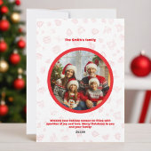 メリーミニマルスクリスマスフラットホリデーカード シーズンカード